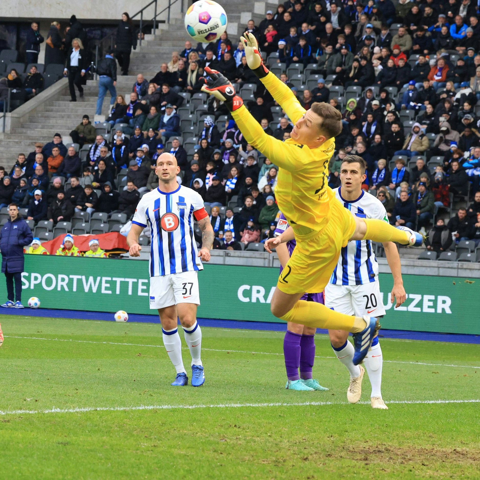 Torwart Tjark Ernst war in der Hinrunde sicherer Rückhalt bei Hertha BSC.