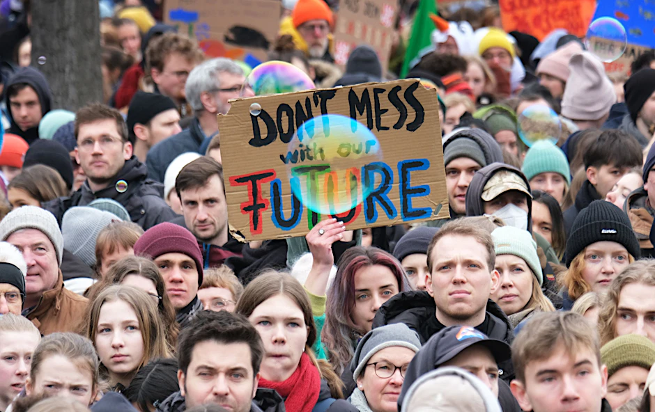 Eine Demo der Bewegung Fridays for Future in Berlin im Frühjahr 2023.