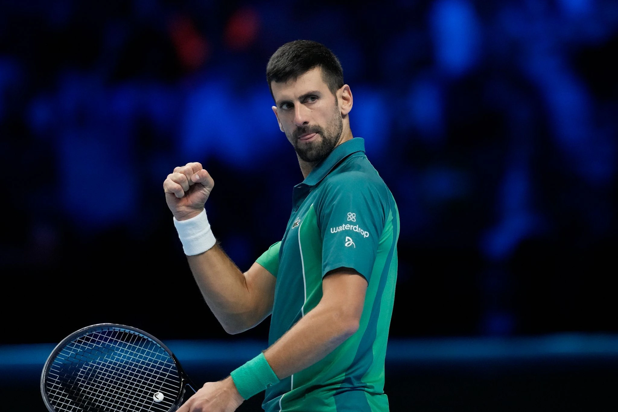 Siebter Sieg bei den ATP Finals: Novak Djokovic ballt die Faust.  