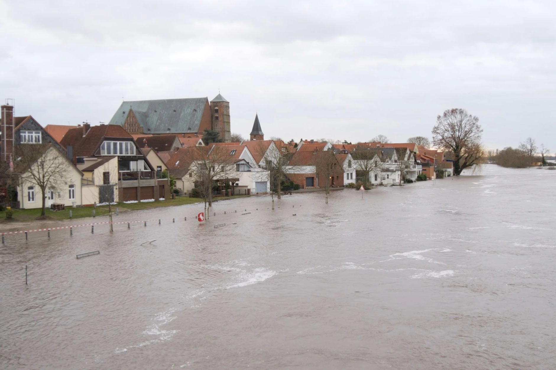 Auch die Stadt Verden an der Aller ist vom Hochwasser betroffen.&nbsp;
