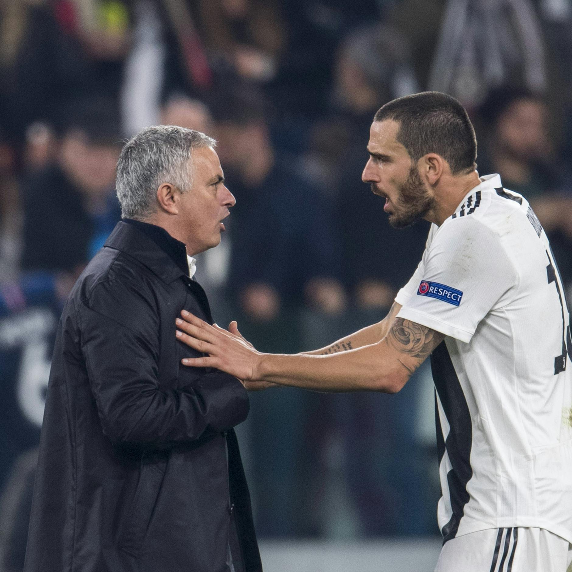 Beide kennen sich bisher nur als Gegner: Roms Coach José Mourinho und Unions Verteidiger Leonardo Bonucci