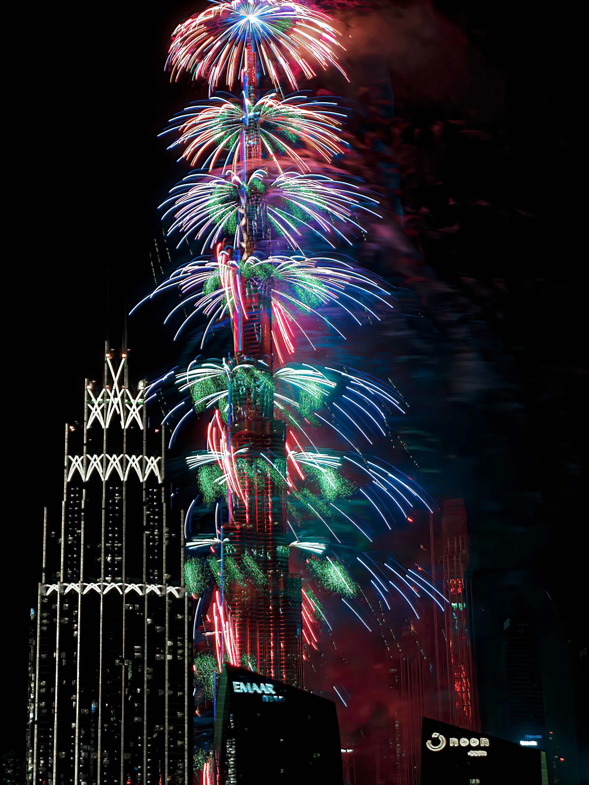Feuerwerk am Burj Kalifa in Dubai
