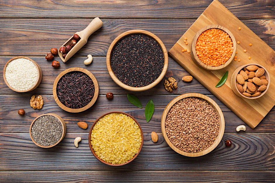 Superfood, supergesund: Reis, Chiasamen, Quinoa, Nüsse, Linsen, Sesam und Mandeln gelten als gesundheitsfördernd. Allerdings gilt auch hier: in Maßen.