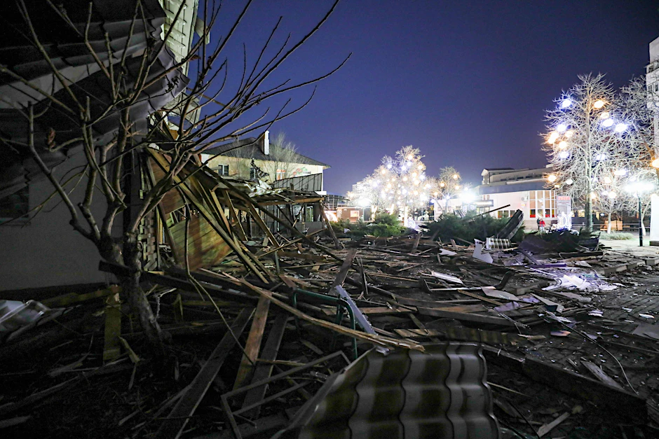 Spuren der Zerstörung: ein getroffenes Haus in Belgorod nach dem Angriff am 30. Dezember.