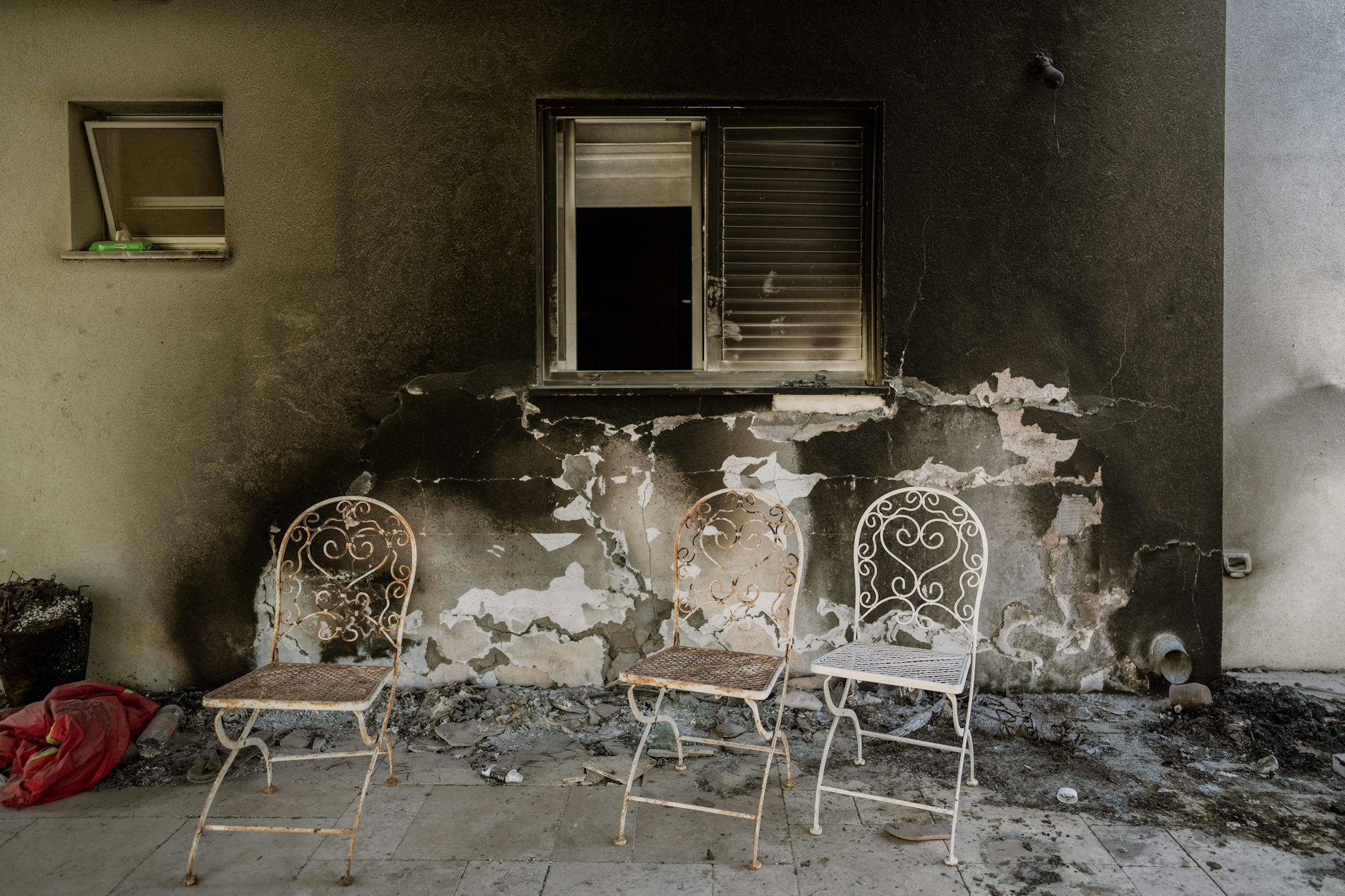 Die Verwüstung im Kibbuz Be’eri nach dem Massaker der Hamas am 7. Oktober 2023