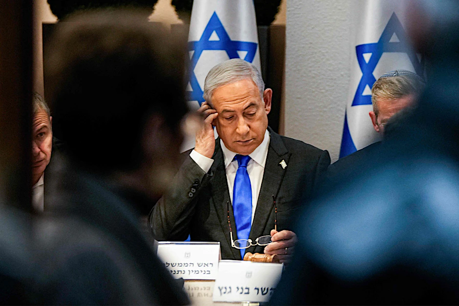 Der israelische Premierminister Benjamin Netanjahu bei einer Kabinettssitzung am 24. Dezember