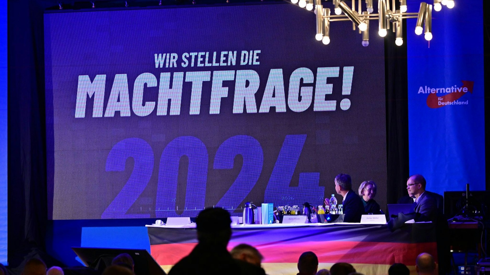 Das Ziel für die Landtagswahlen im Osten: „Wir stellen die Machtfrage! 2024“, hieß es im November beim Landesparteitag der AfD in Thüringen.