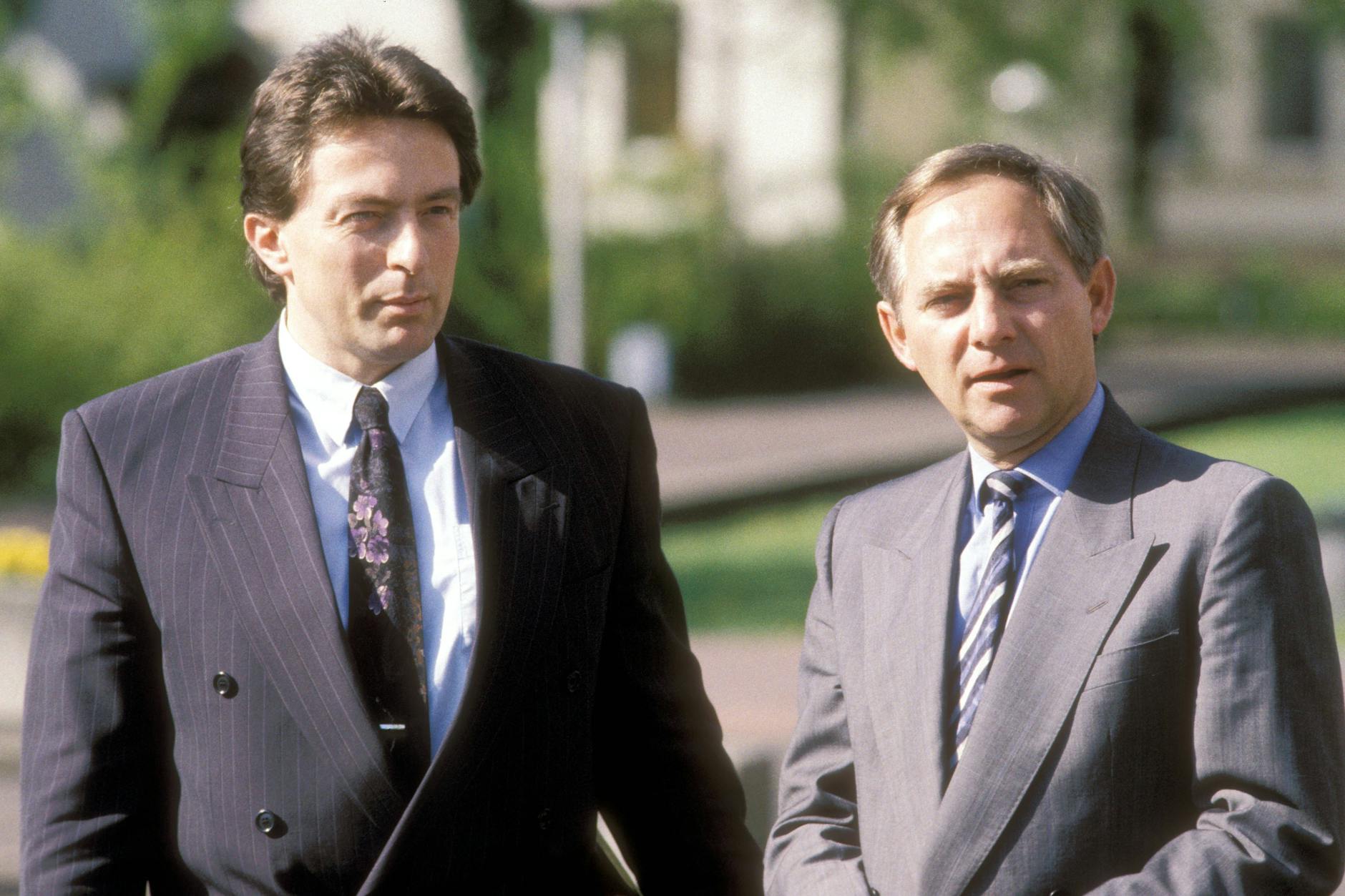 Treffen der Innenminister im Jahr 1990: Peter-Michael Diestel und Wolfgang Schäuble