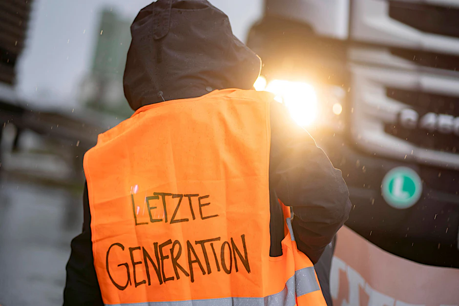Klima-Aktivisten der Gruppe bei einem Protest in Österreich&nbsp;