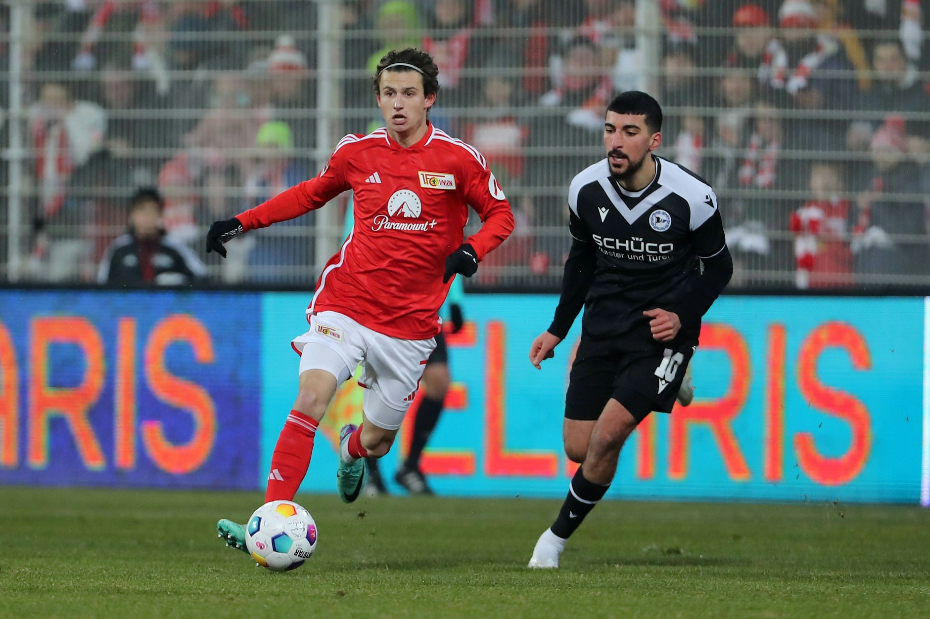 Brenden Aaronson (23) traf für den 1. FC Union zum 1:0 gegen Arminia Bielefeld.