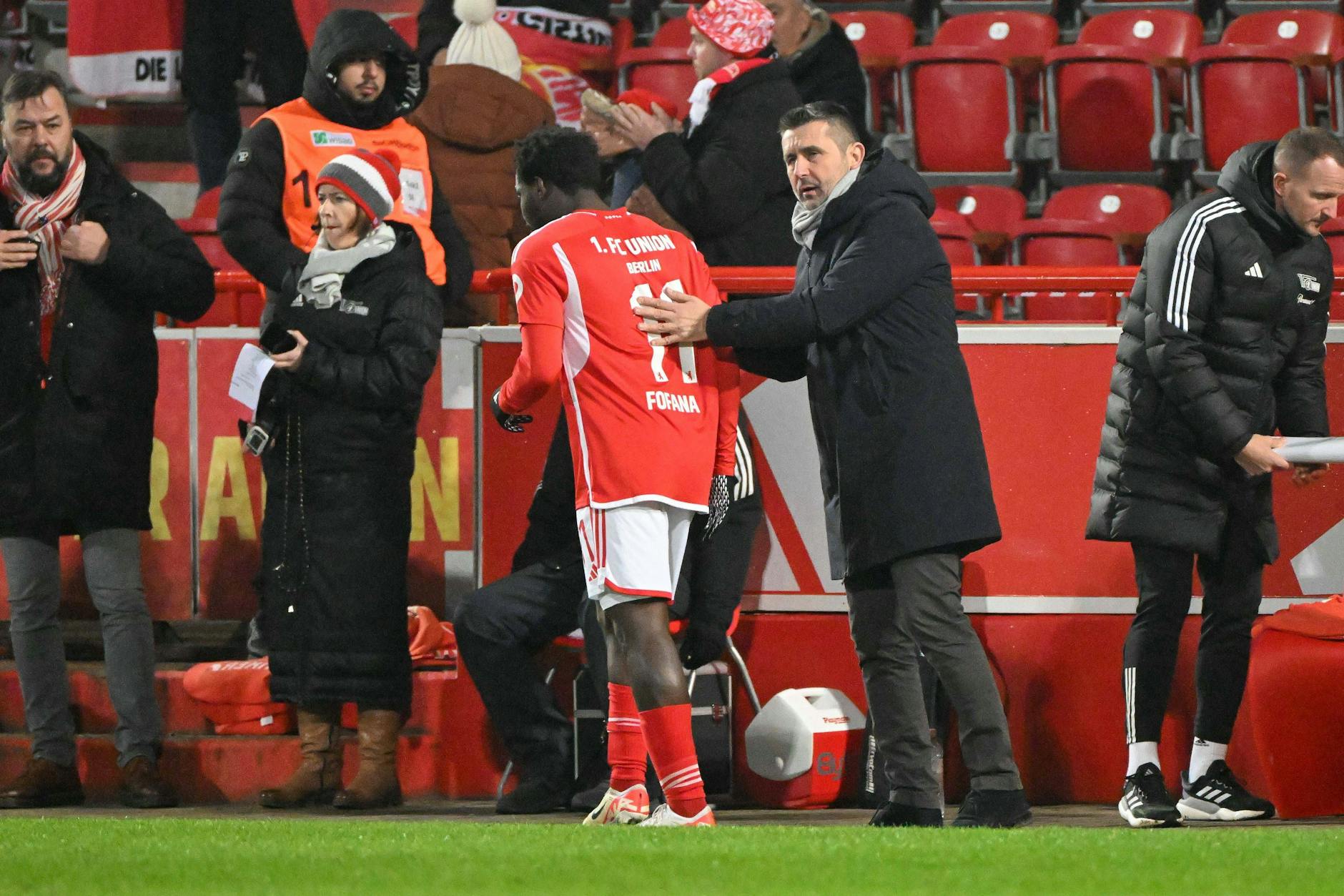 Nach Urs Fischer eckte Stürmer David Fofana (21) auch beim neuen Cheftrainer des 1. FC Union, Nenad Bjelica an. 