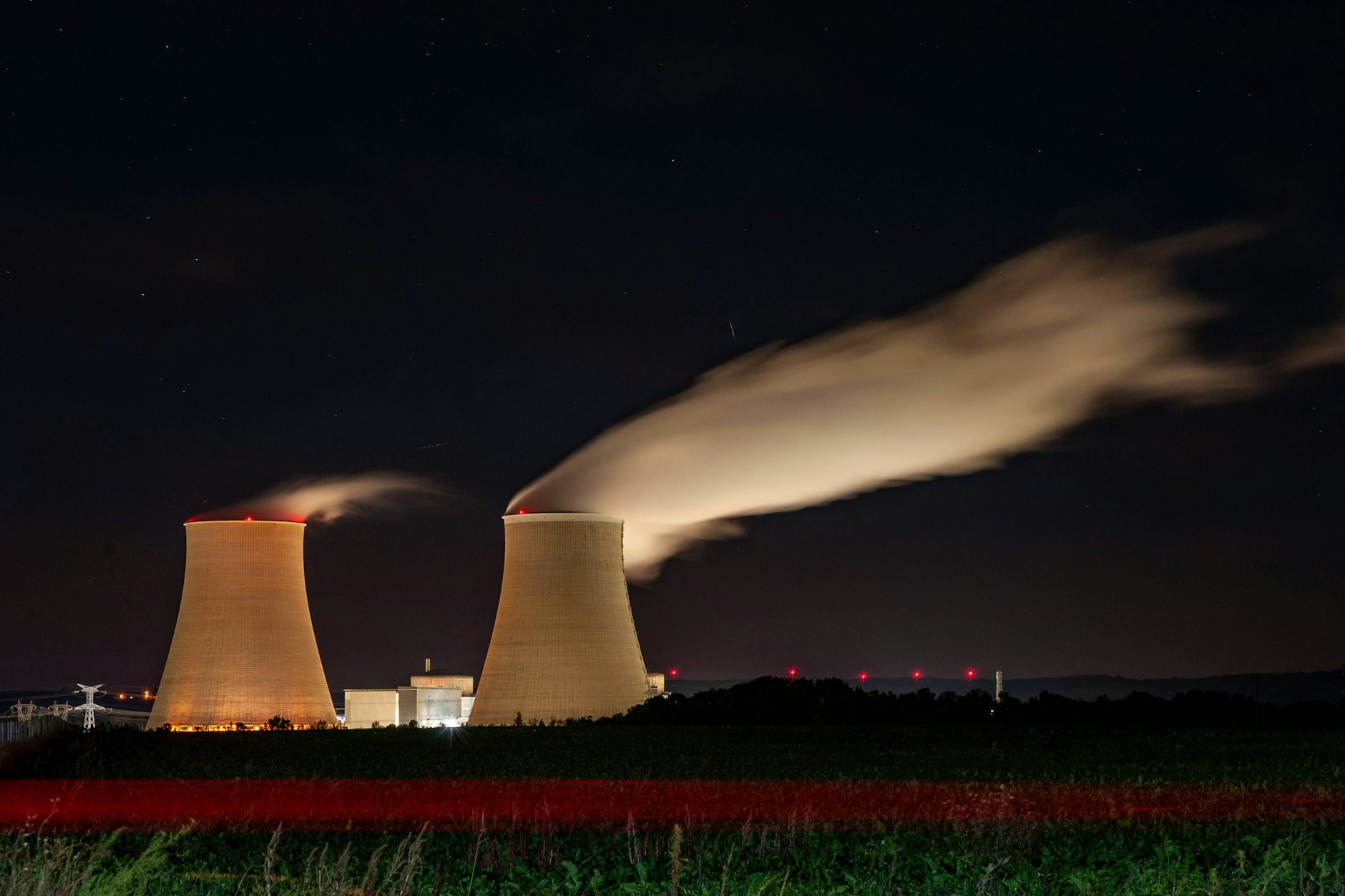 Das Kernkraftwerk von Nogent-sur-Seine in Frankreich