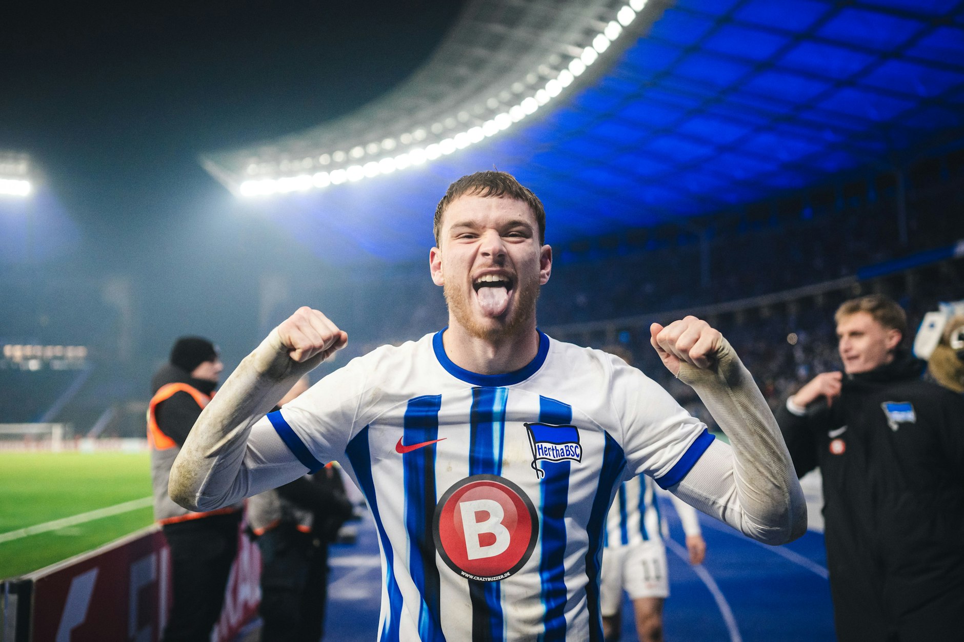 Hat bei Hertha BSC gut lachen: Pascal Klemens (18).