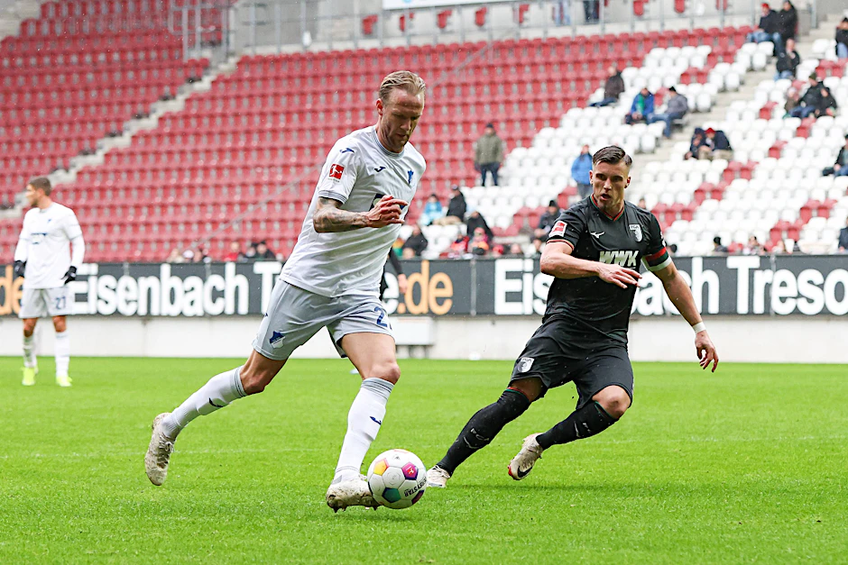 Kevin Vogt (l.) soll in den nächsten Tagen von der TSG Hoffenheim zum 1. FC Union Berlin wechseln.