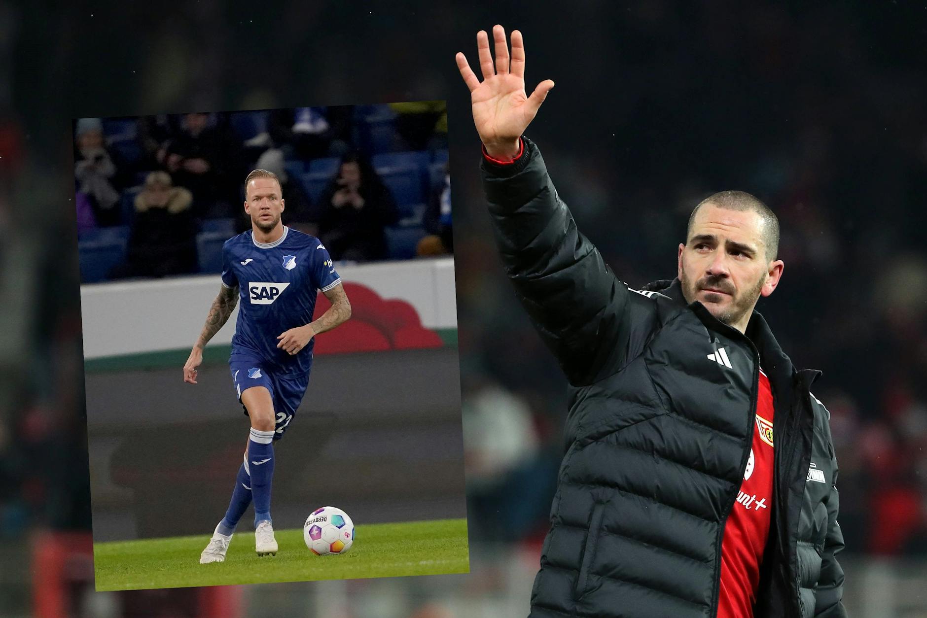 Kevin Vogt (32), Abwehrchef der TSG Hoffenheim, könnte Leonardo Bonucci (36) beim 1. FC Union ersetzen.