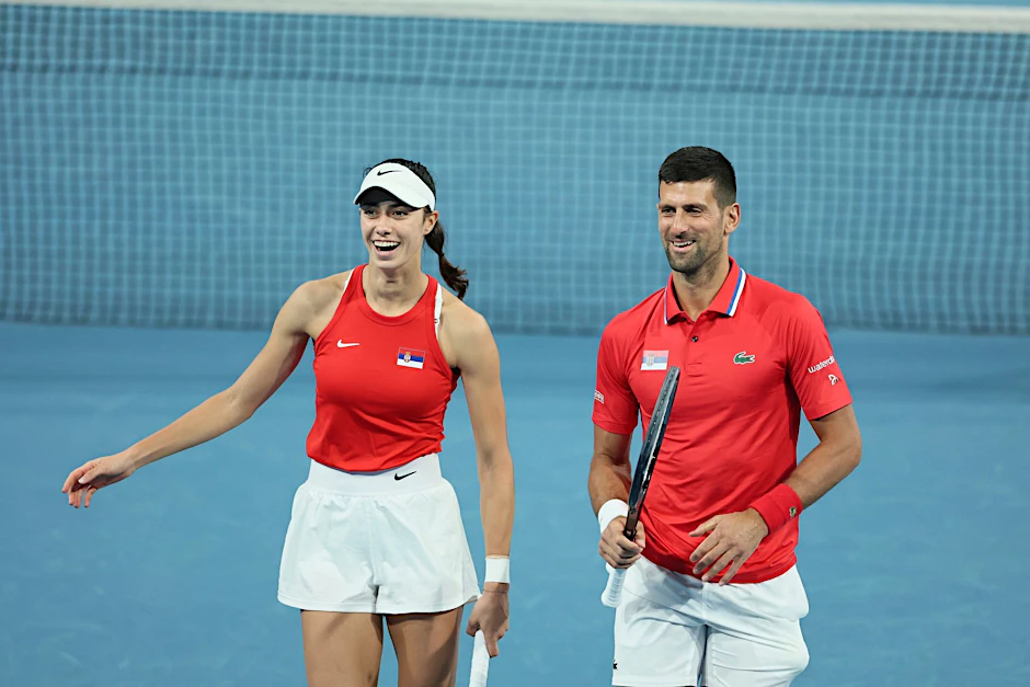 Novak Djokovic und Olga Danilovic feierten zusammen mit einem Sieg ins neue Jahr.  