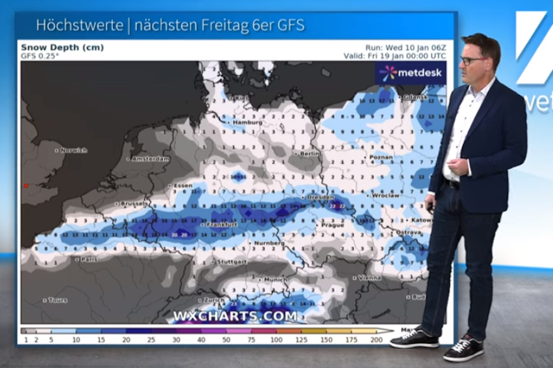 Viel Schnee fällt nächste Woche in Deutschland, erklärt Wetter-Experte Dominik Jung.