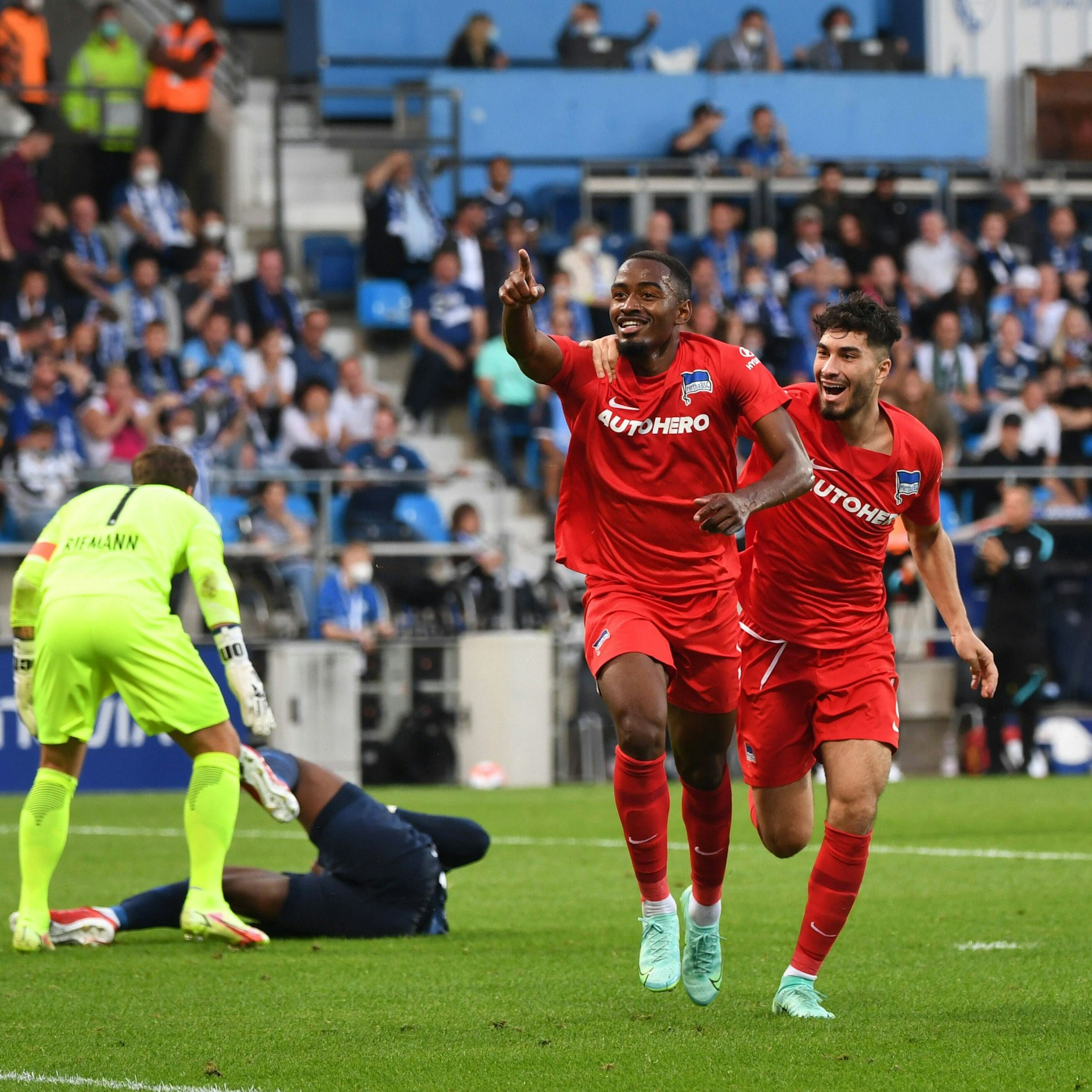 Myziane Maolida traf bei seinem Debüt für Hertha BSC im September 2021 beim 1:3 gegen Bochum. Es blieb sein einziges Bundesliga-Tor, es folgte noch ein Treffer im Pokal.