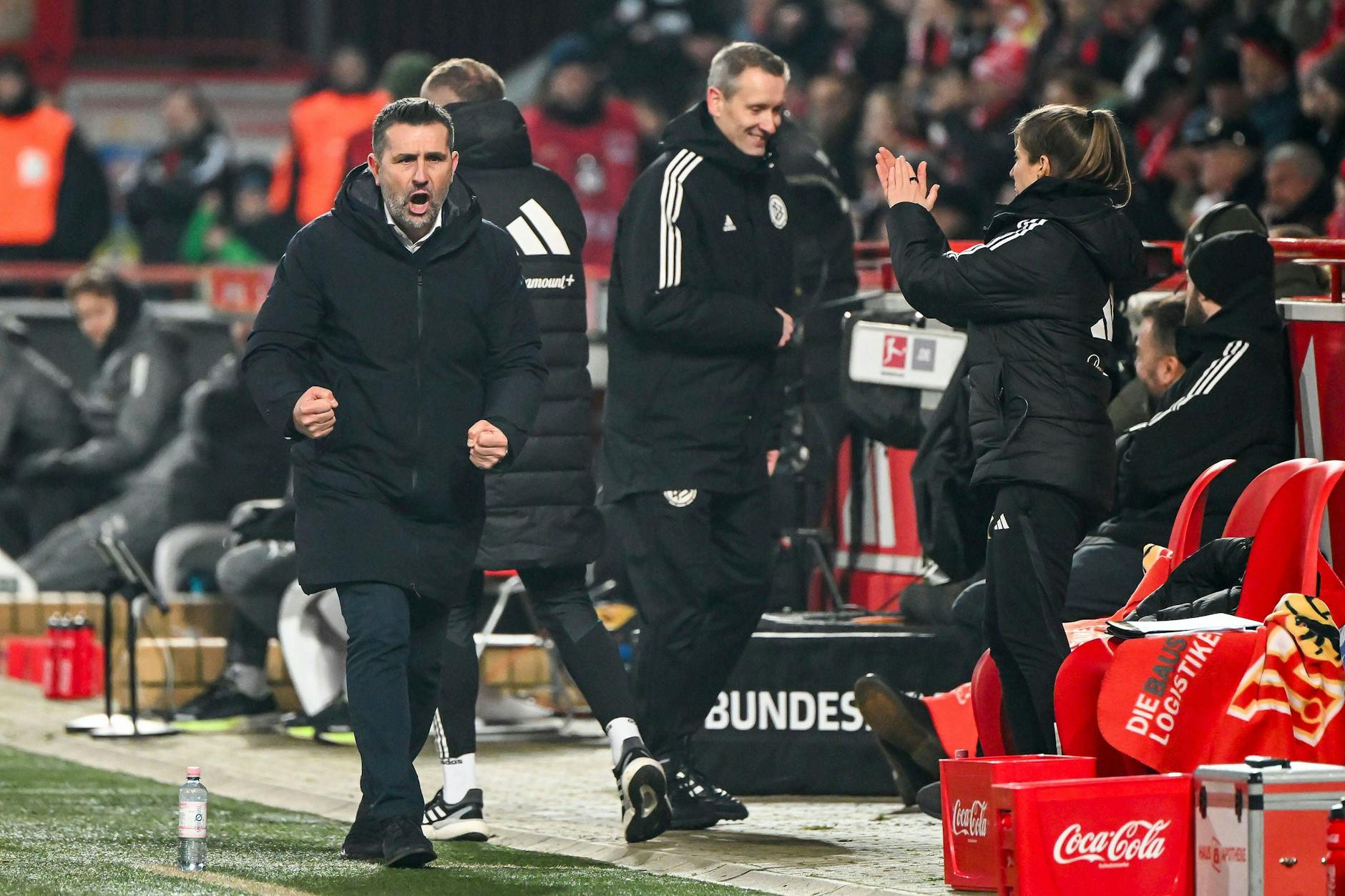 Nenad Bjelica, der Cheftrainer des 1. FC Union, jubelt über sieben Punkte aus vier Spielen.