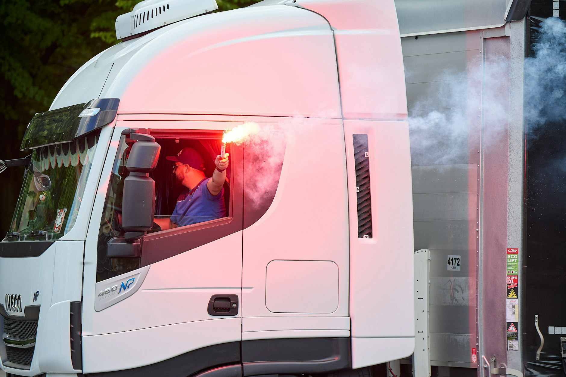 Nun wollen auch Lkw-Fahrer in Berlin demonstrieren.