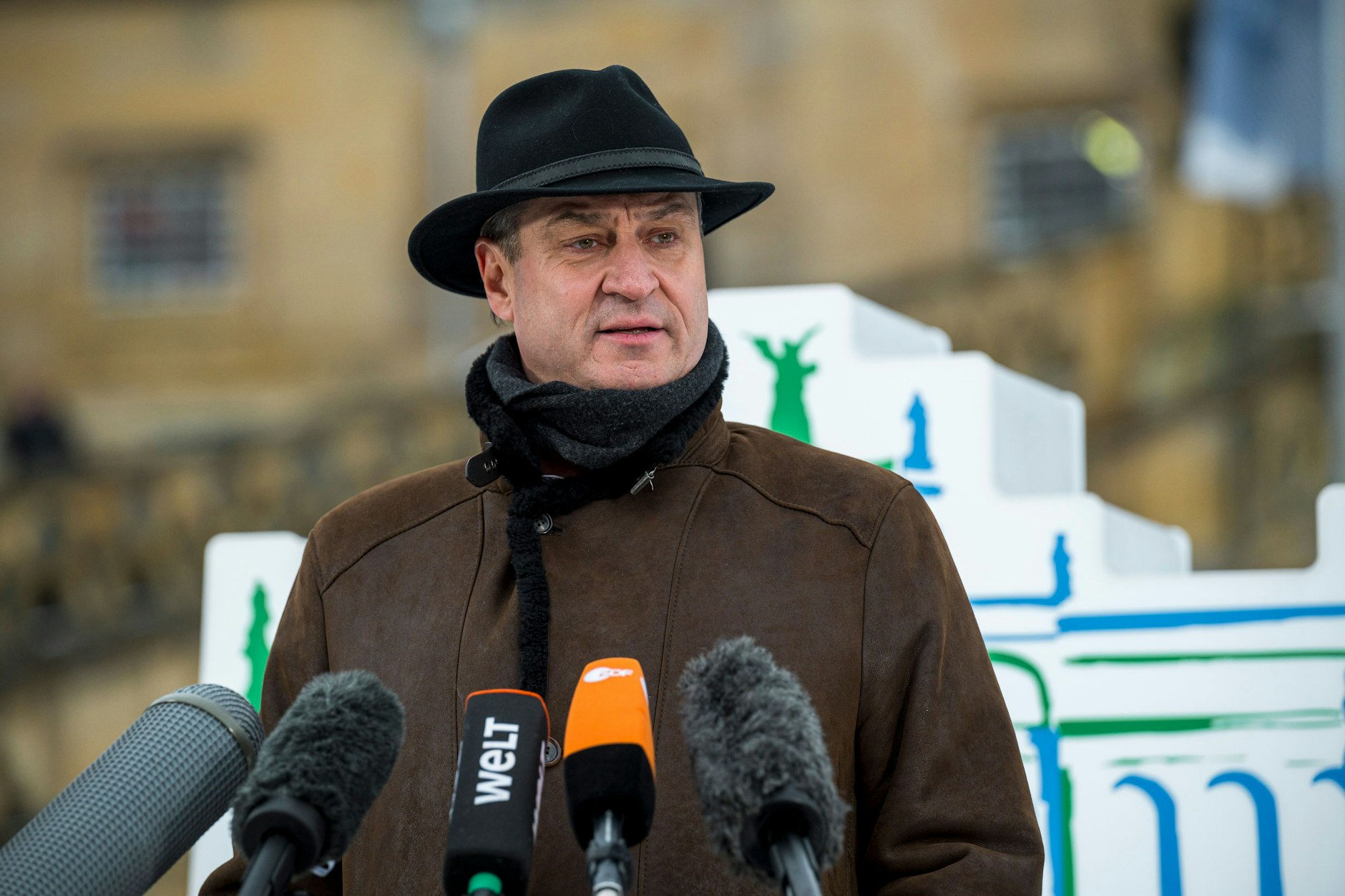 Kloster Banz: Markus Söder gibt bei der Klausurtagung der bayerischen CSU-Landtagsfraktion eine Stellungnahme ab.