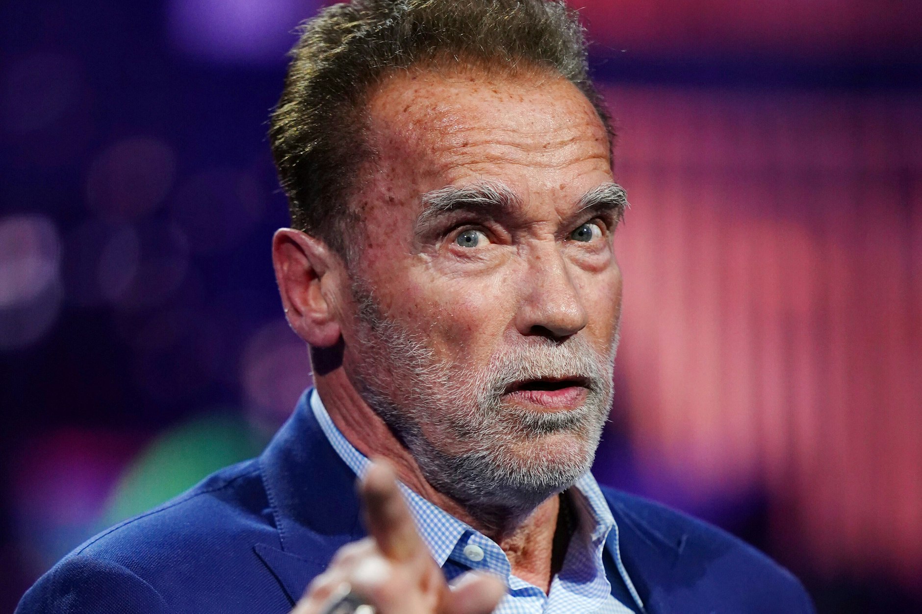 Arnold Schwarzenegger, Schauspieler und Ex-Gouverneur von Kalifornien, während einer Vorschau auf die Technikmesse CES.
