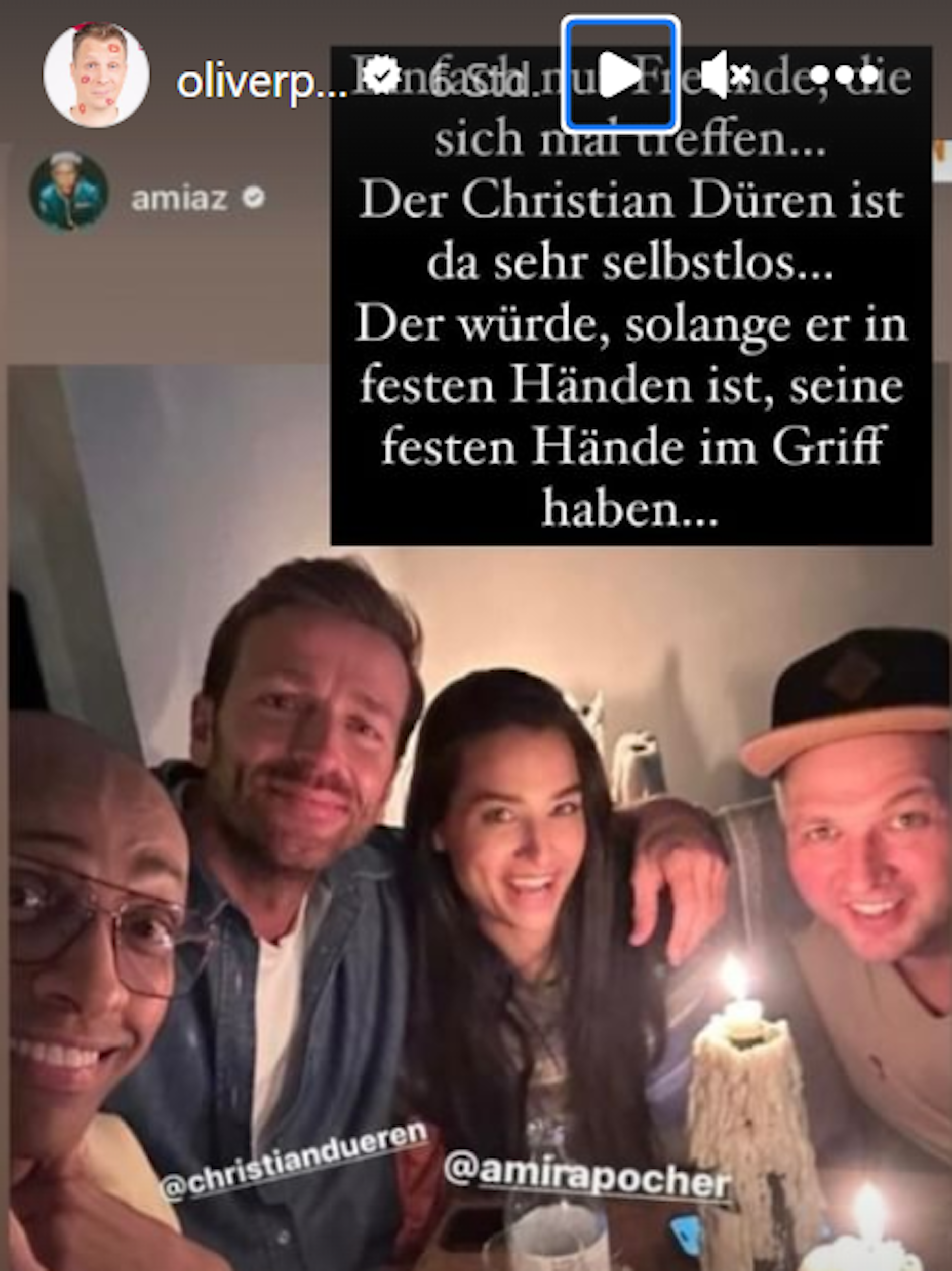 Amiaz Habtu postete dieses Foto, das Oliver Pocher repostete.