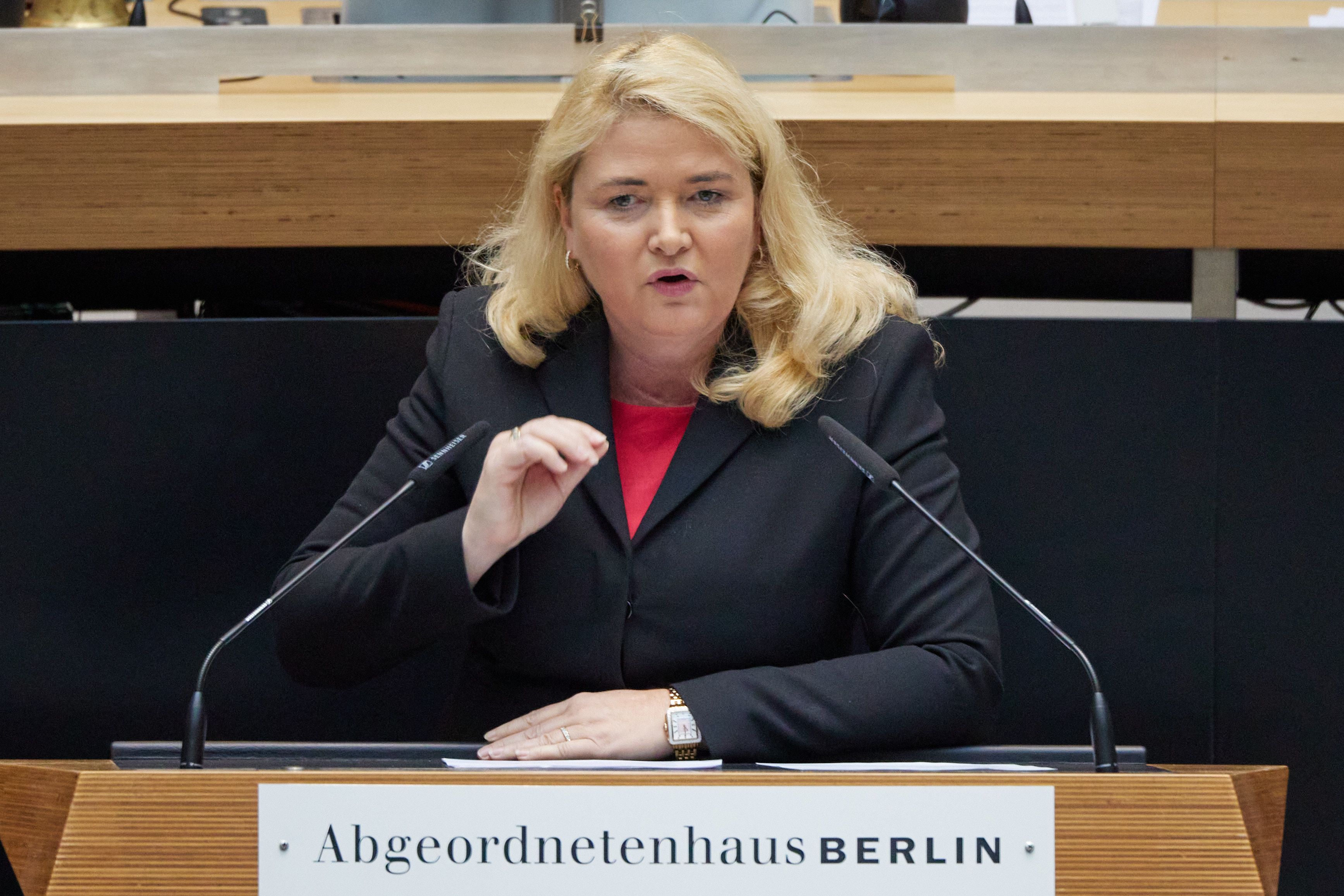 Image - Als Kristin Brinker von der AfD redet, verlassen viele Abgeordnete den Saal
