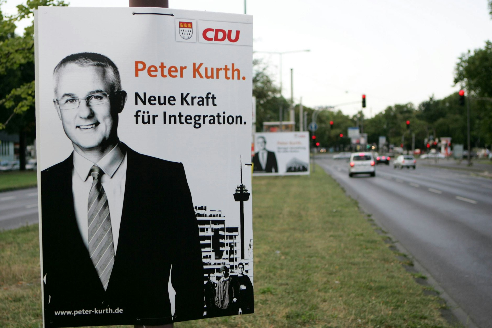 Der CDU-Politiker Peter Kurth war von 1999 bis 2001 Finanzsenator in Berlin. 2009 kandidierte er für die CDU für das Amt des Oberbürgermeisters in Köln. Hier ein Wahlplakat aus dieser Zeit. (Archivfoto).