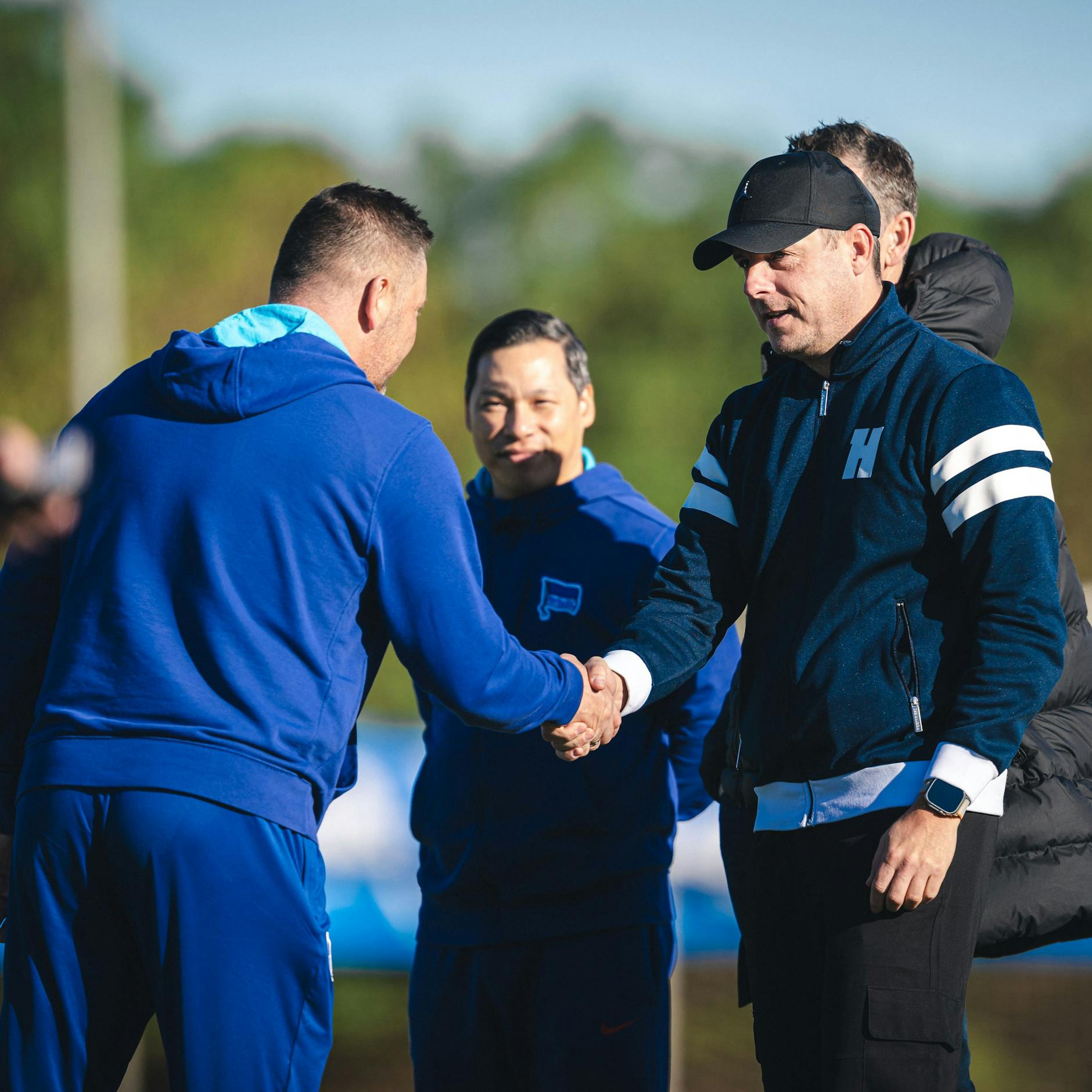 Der verstorbene Präsident Kay Bernstein begrüßte noch vergangene Woche Pal Dardai im spanischen Camp.