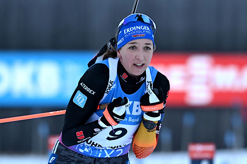 ARCHIV - Franziska Preuß fehlt beim Massenstart in Antholz.  