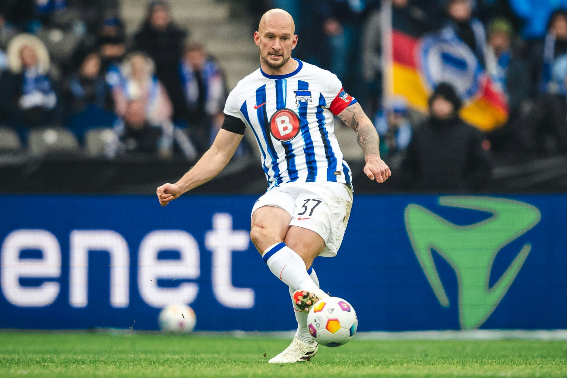 Herthas Kapitän Toni Leistener spielte mit seinen Kollegen das härteste Spiel. Der Gegner waren die eigenen Emotionen.