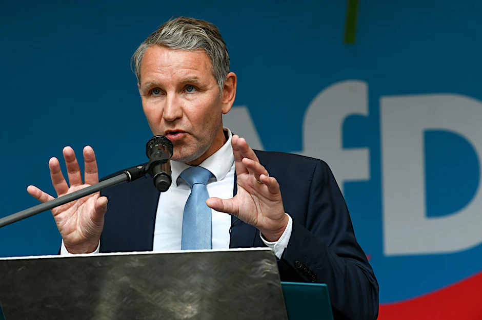 Björn Höcke auf einer Kundgebung im letzten Jahr
