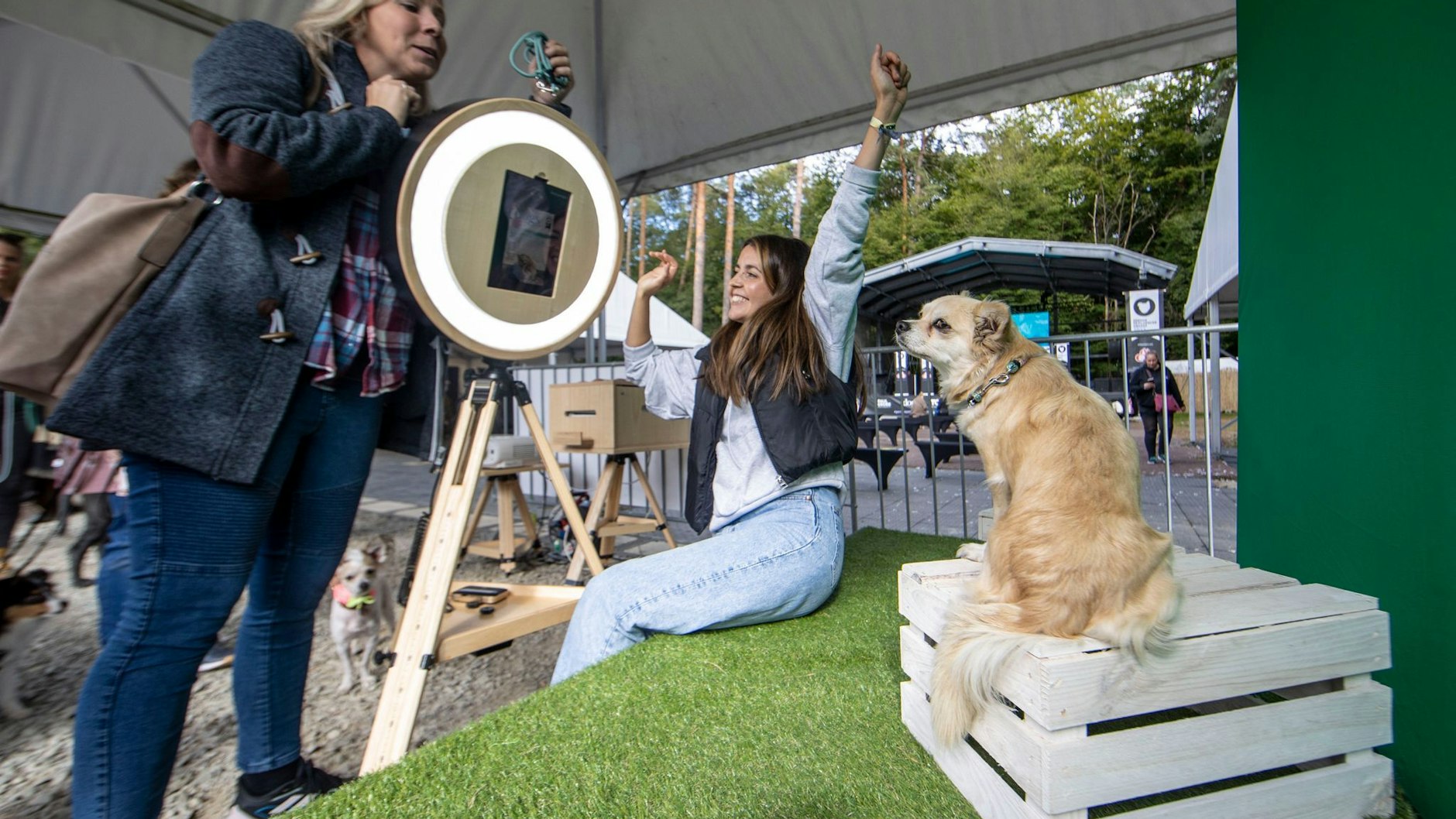 Auch die German Petfluencer Awards gibt es inzwischen. Auf der Gelände der Preisverleihung darf auch eine Kulisse für Fotoshootings nicht fehlen.