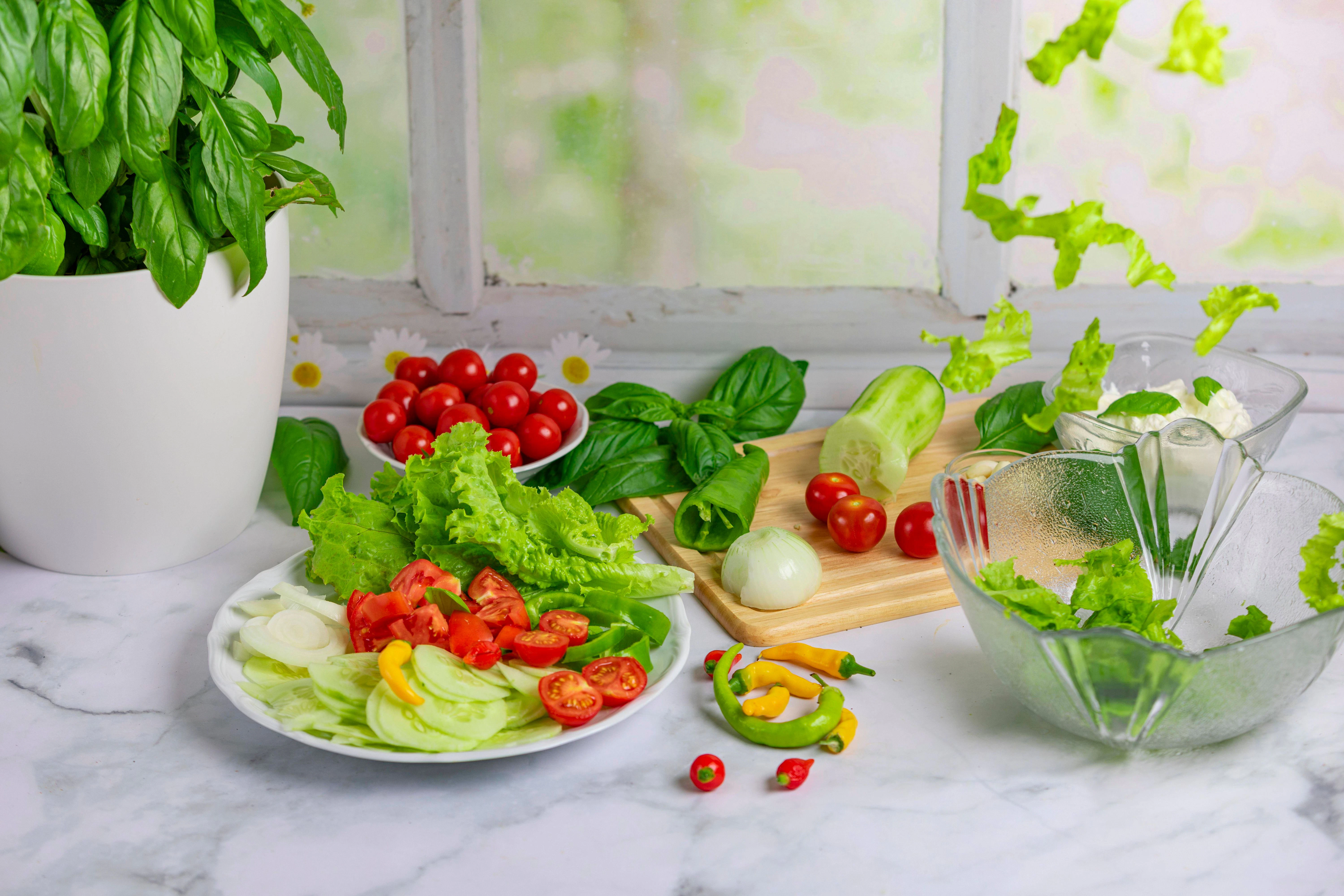 Fünf Portionen Gemüse (und Obst) gehören zu einer ausgewogenen, gesunden Ernährung dazu.
