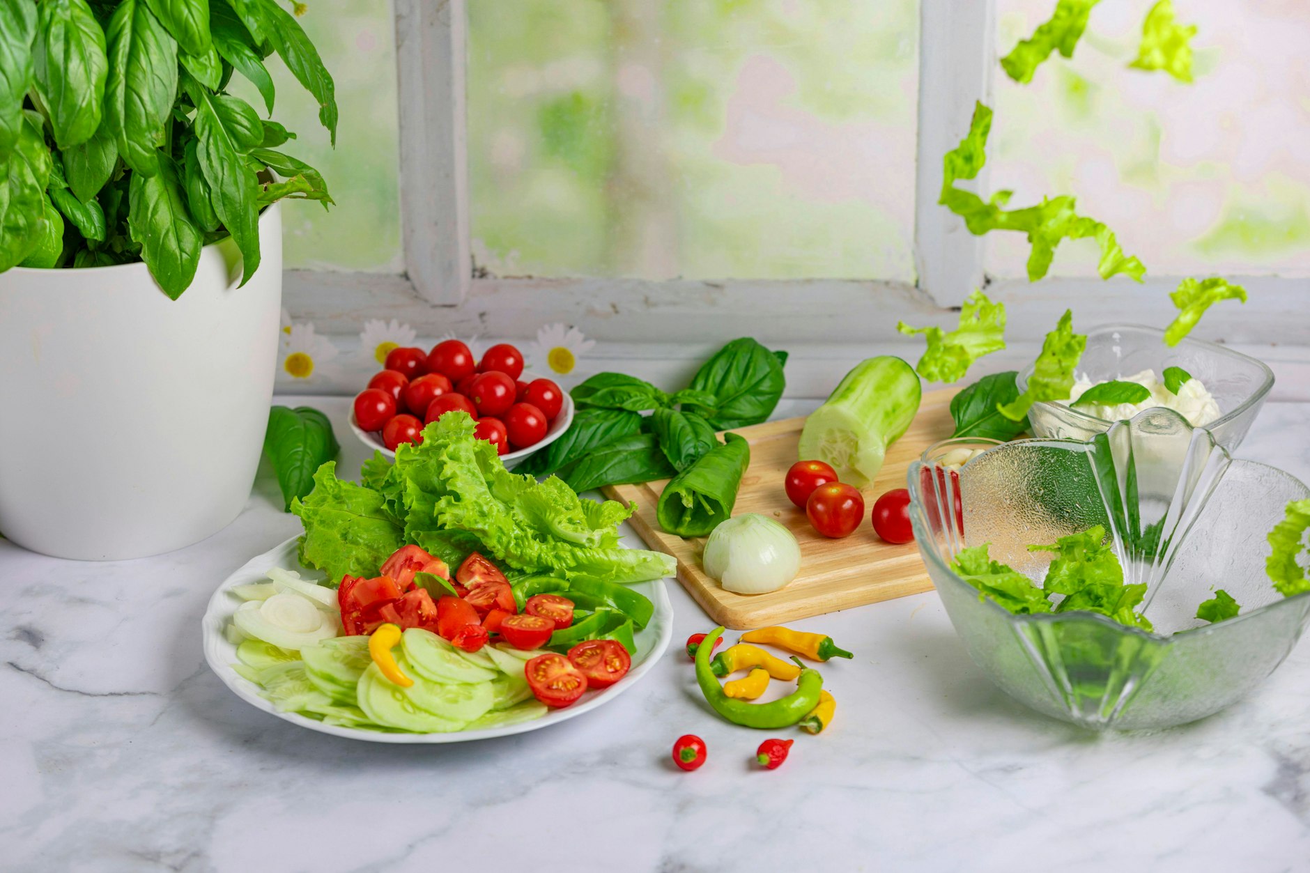 Fünf Portionen Gemüse (und Obst) gehören zu einer ausgewogenen, gesunden Ernährung dazu.