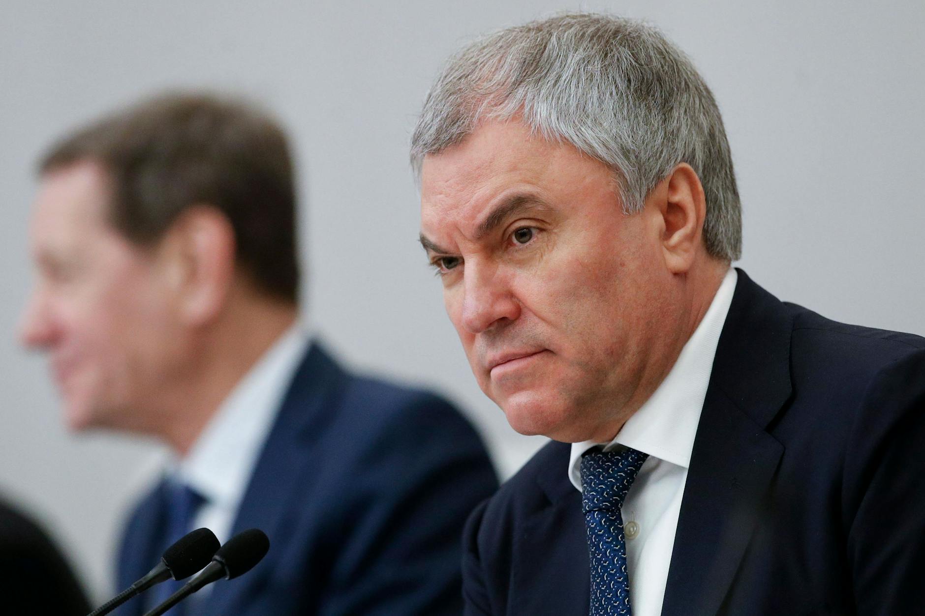 Wjatscheslaw Wolodin, Vorsitzender der Staatsduma (russisches Unterhaus des Parlaments)