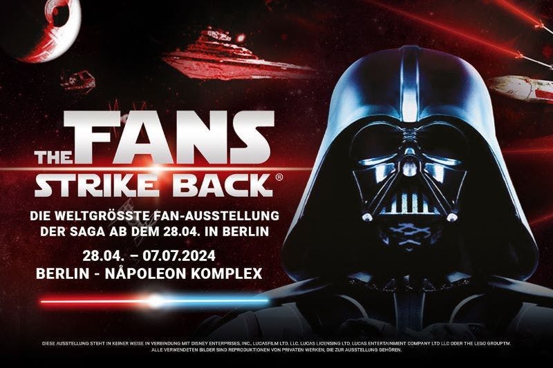 Bei der „The Fans Strike Back“-Ausstellung ab 26.04. erlebst Du Droiden, Chewbaccas, Jedi-Ritter, Lichtschwerter u.v.m. aus dem STAR WARS Universum. Möge ...