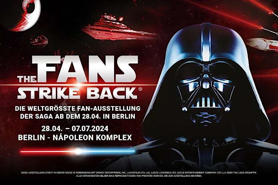 Bei der „The Fans Strike Back“-Ausstellung ab 26.04. erlebst Du Droiden, Chewbaccas, Jedi-Ritter, Lichtschwerter u.v.m. aus dem STAR WARS Universum. Möge ...