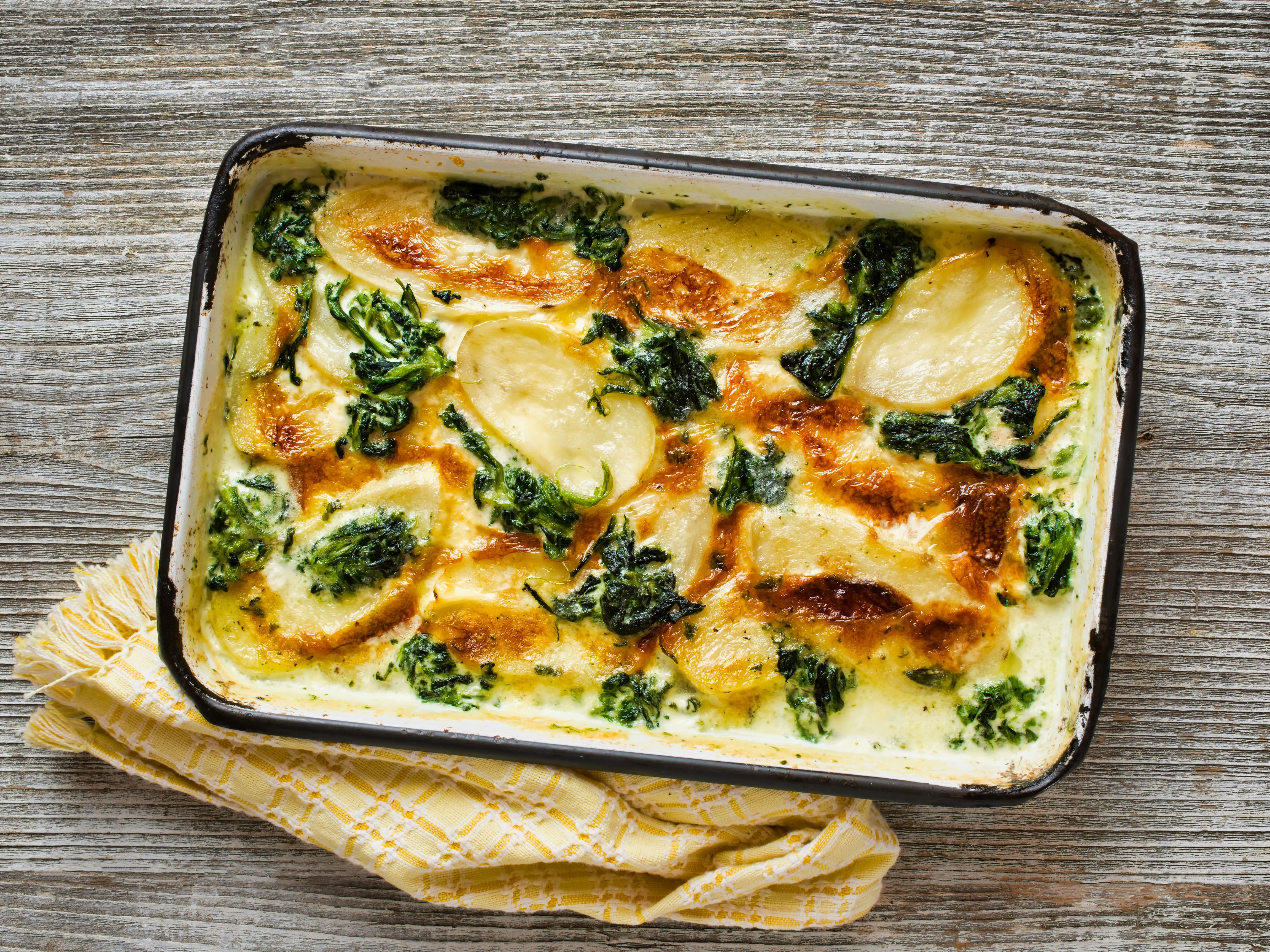 Geniales Rezept für Kartoffel-Spinat-Auflauf: Gesund, lecker und schnell im Ofen