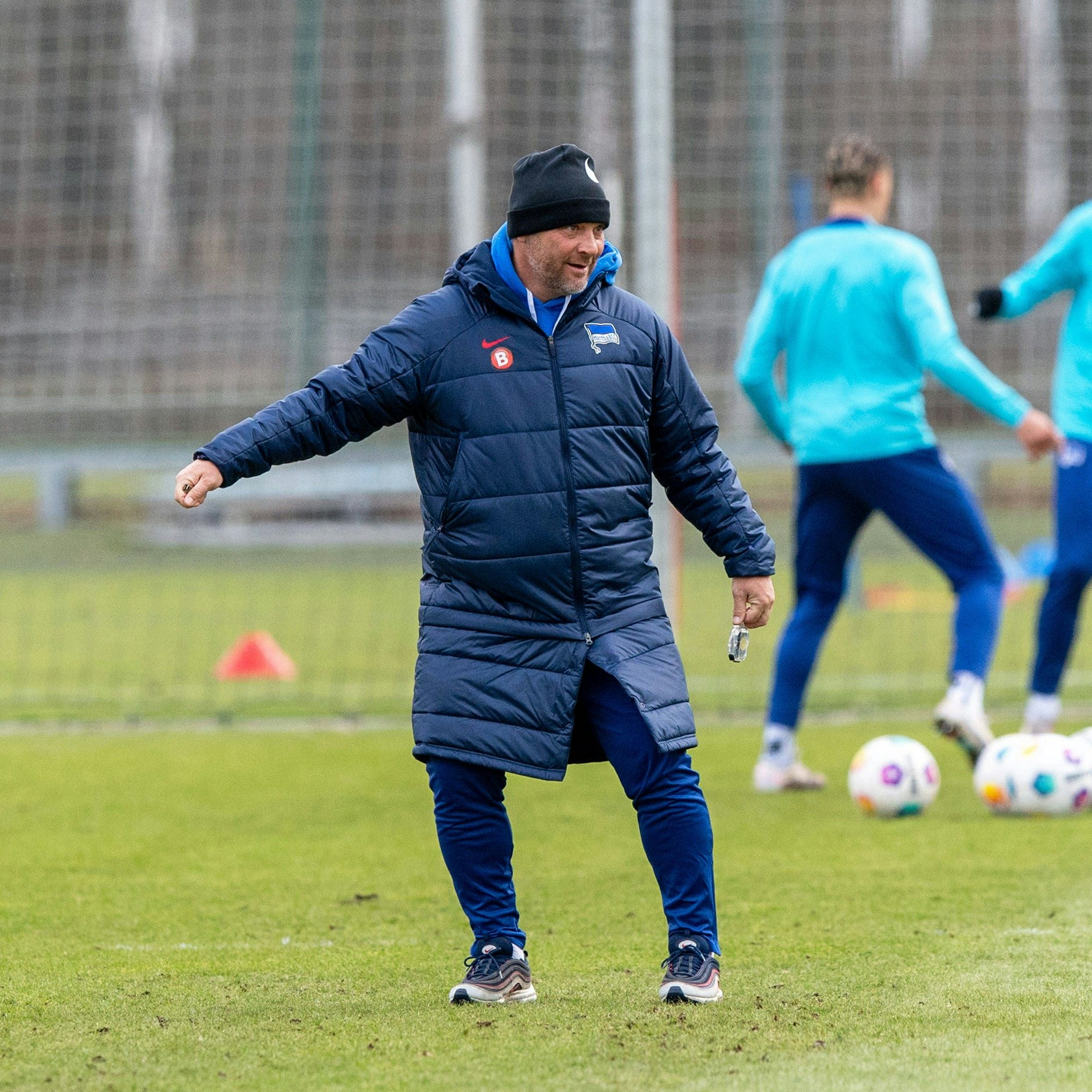 Pal Dardai versuchte in dieser Woche in jeder Minute beim Training, die Spieler wieder aufzumuntern.