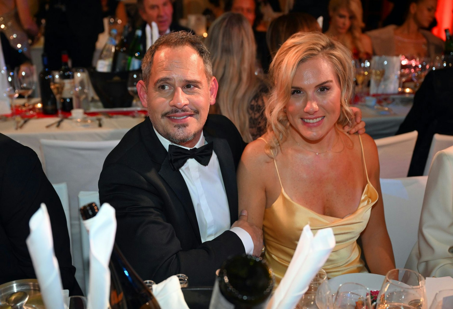 Moritz Bleibtreu und seine Frau Saskia de Tschaschell beim Deutschen Filmball in München.  