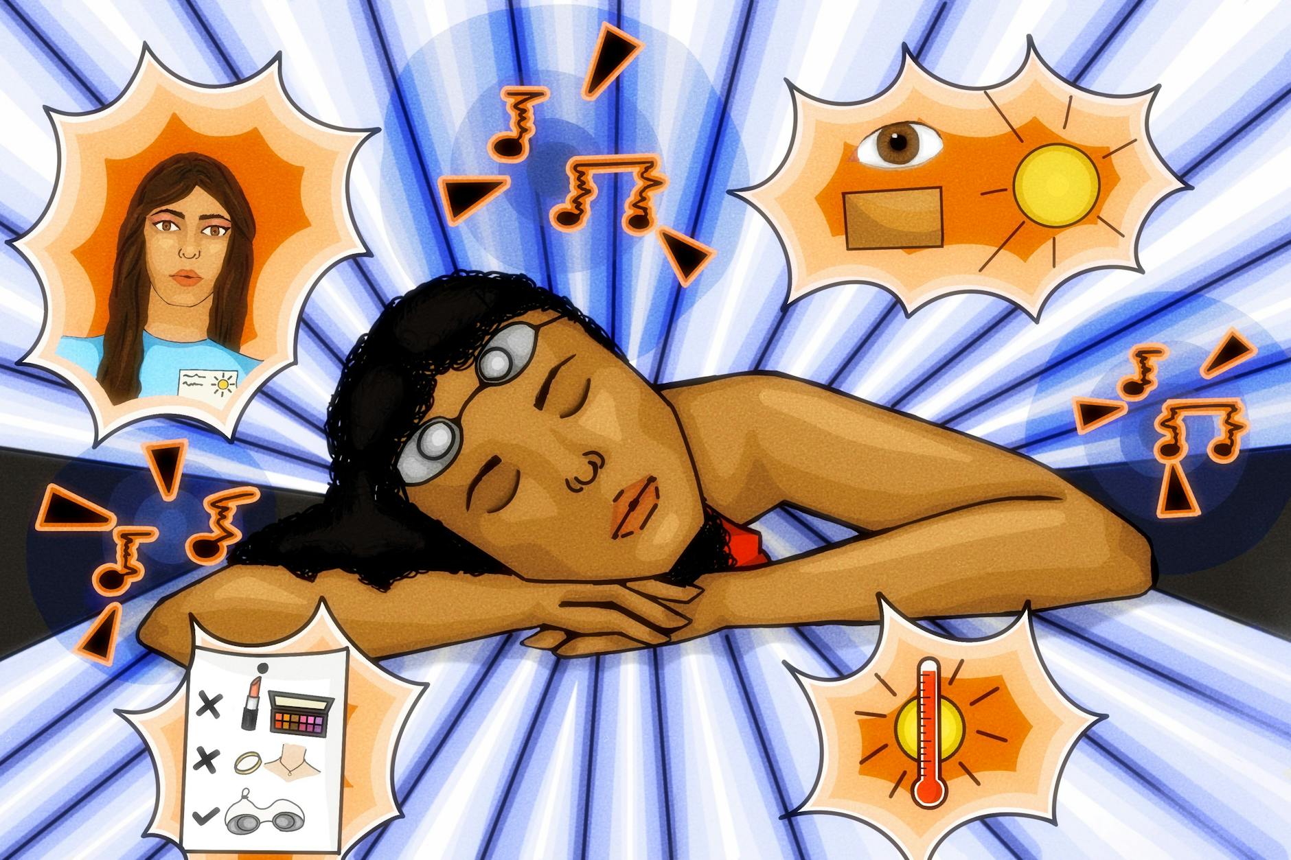 Unsere Autorin nimmt den Augenschutz kurz ab, für mehr Vitamin D.