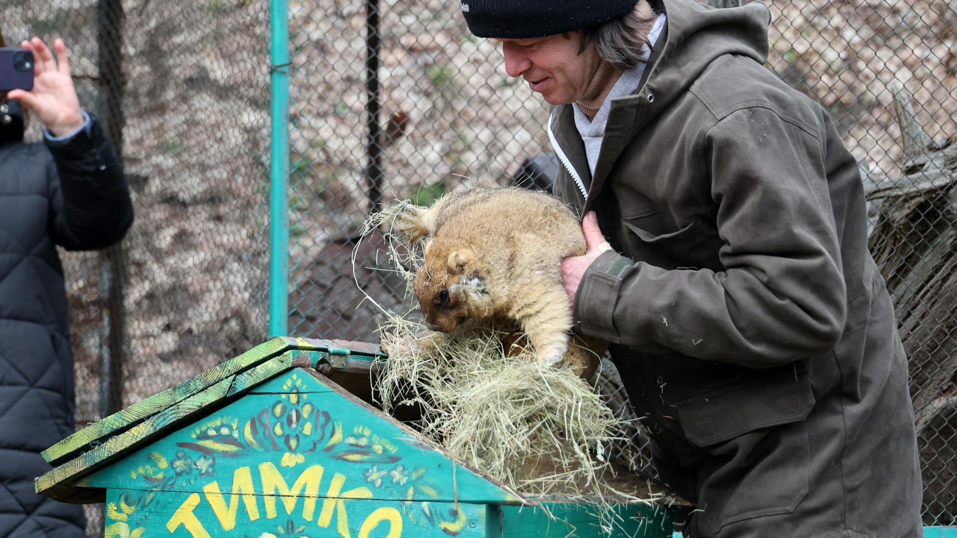 Tymko wird auch jedes Jahr geweckt um für den Schutz seiner bedrohten Artgenossen zu werben.