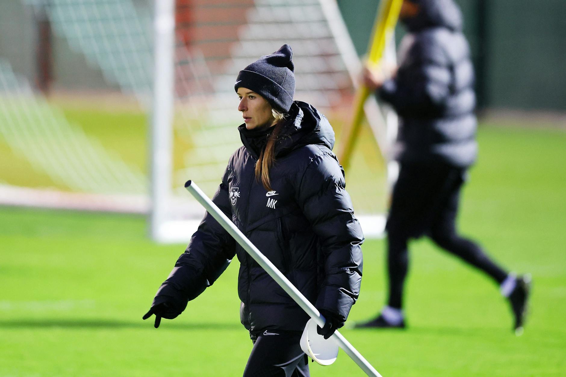 Unions Co-Trainerin Marie Louise Eta hospitierte vor 15 Monaten noch bei RB Leipzig.