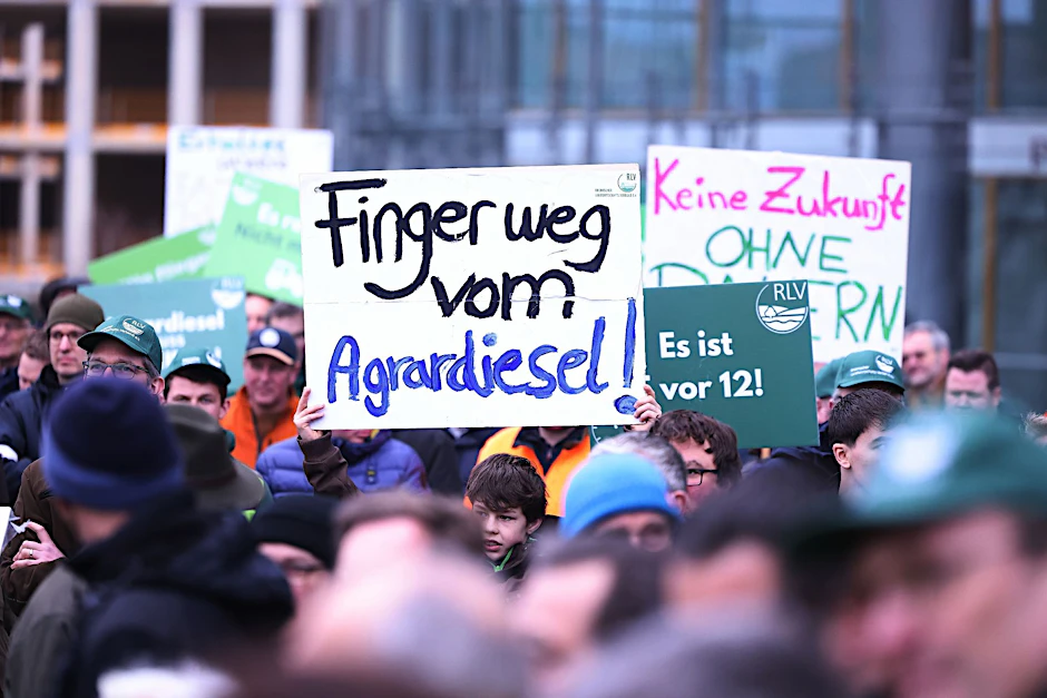 Viele Landwirte protestierten zuletzt gegen den Abbau von Steuerentlastungen beim Agrardiesel.  