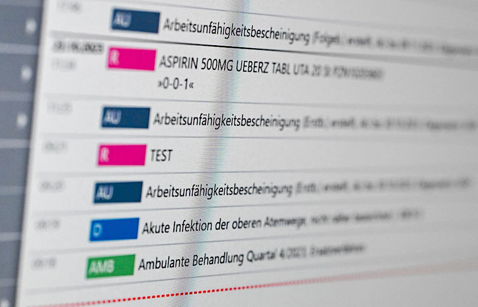 PRODUKTION - So könnte die elektronische Patientenakte aussehen.  