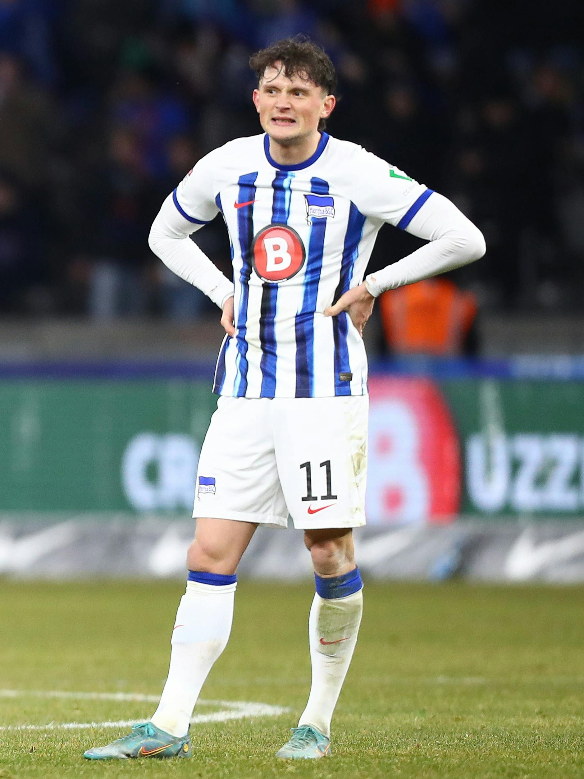 Stürmer Fabian Reese (26) könnte Hertha BSC im Sommer bereits wieder verlassen. 