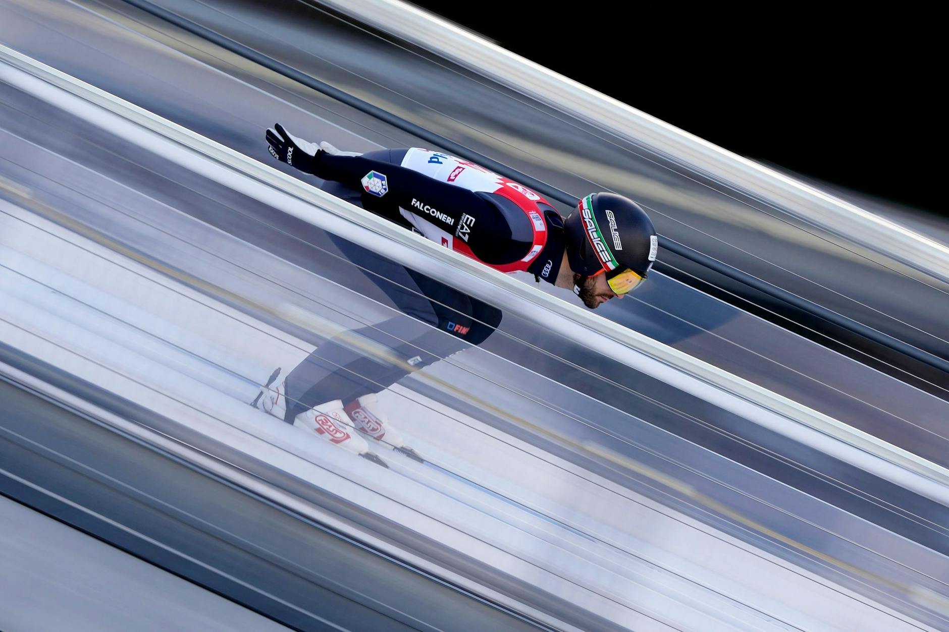 In Aktion: Raffaele Buzzi aus Italien beim Weltcup der Nordischen Kombination im österreichischen Seefeld.