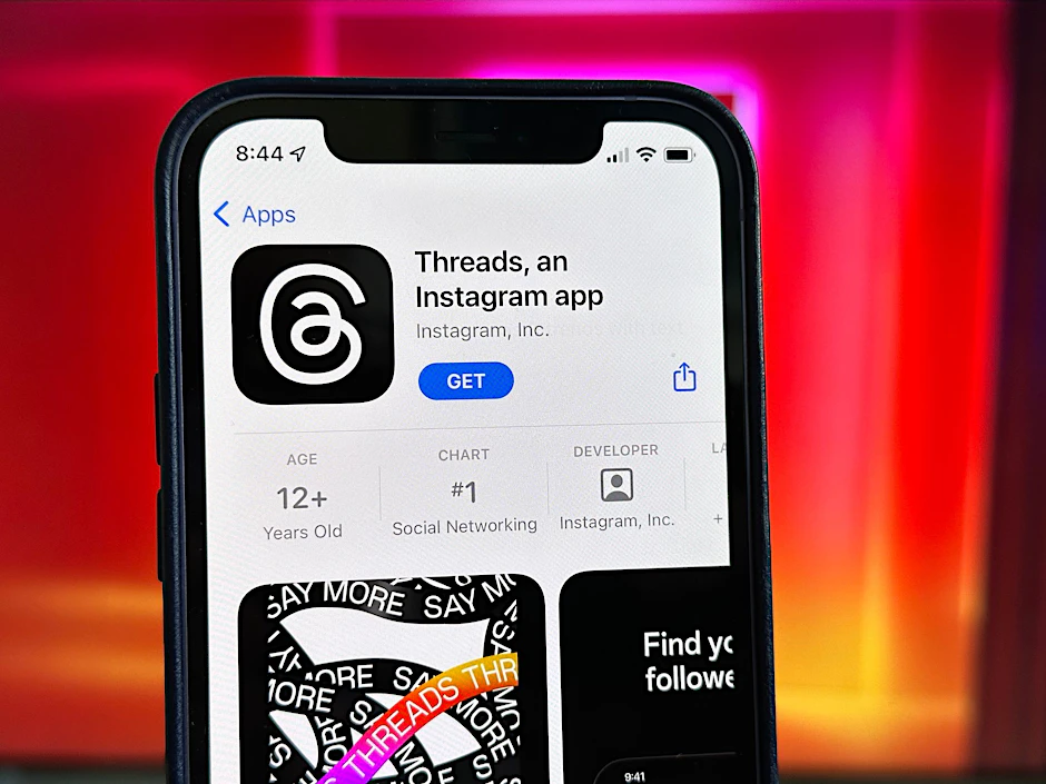 ARCHIV - Die Social-Media-App Threads ist an Metas Foto- und Video-Dienst Instagram angedockt.  